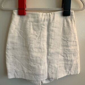 Zara Cream High-Waisted Skort